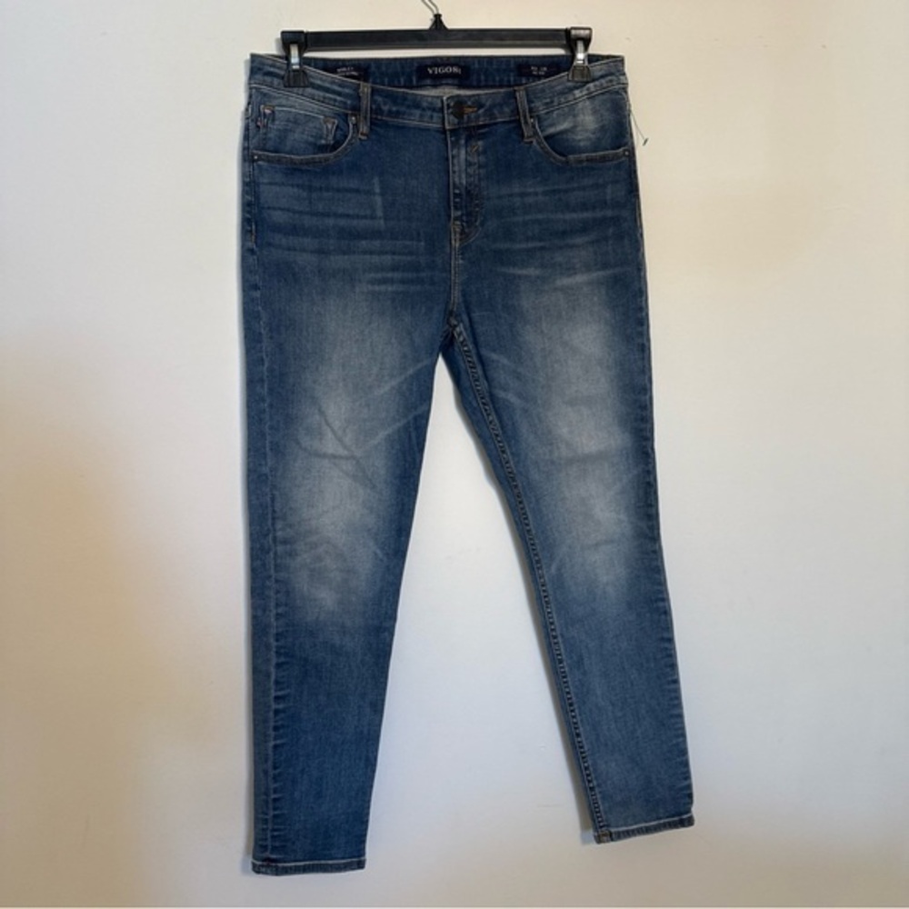 Vigoss Blue Skinny Jeans with Subtle Whiskering
